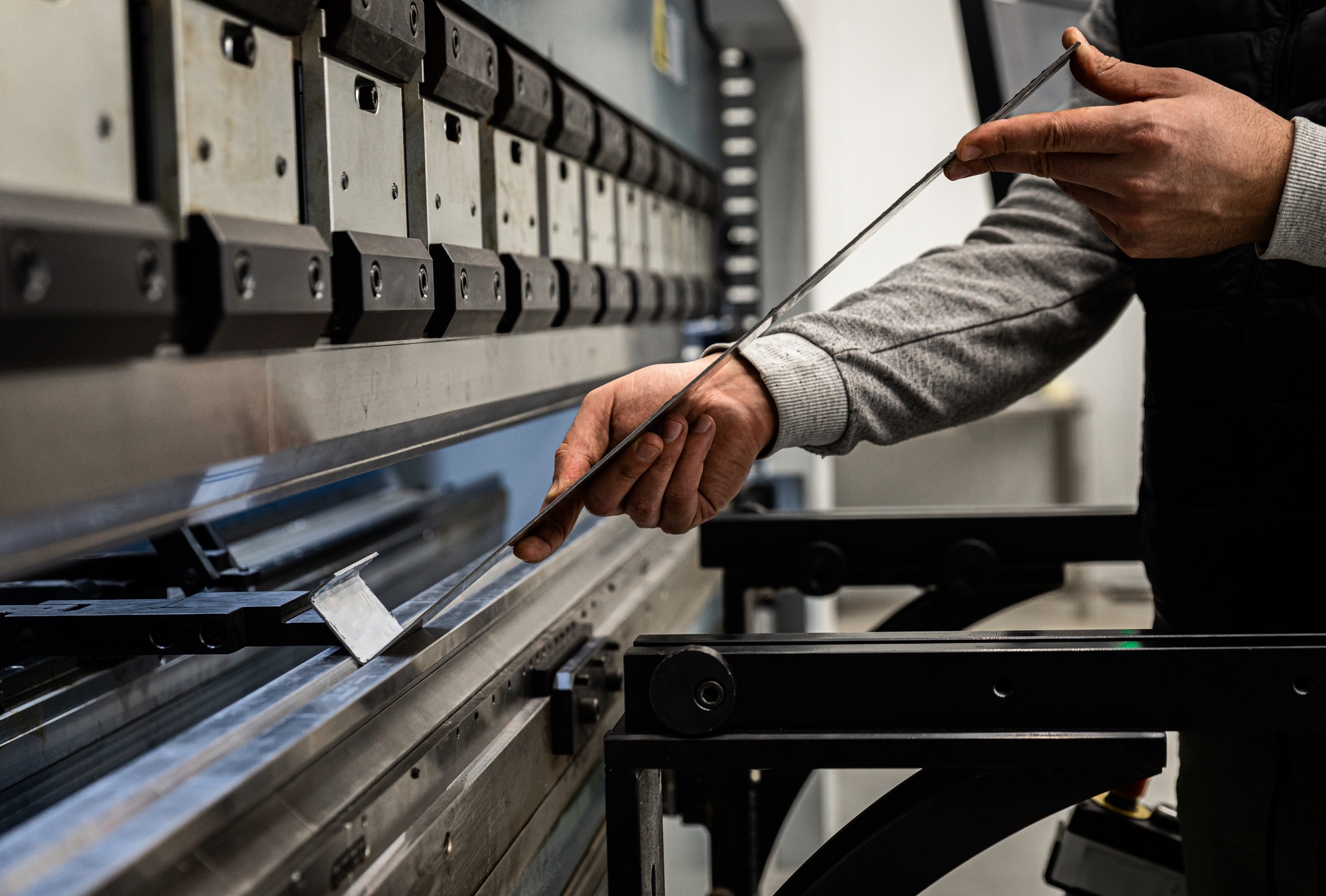 Sheet metal bending in factory